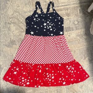 Starry Striped Sleeveless Dress